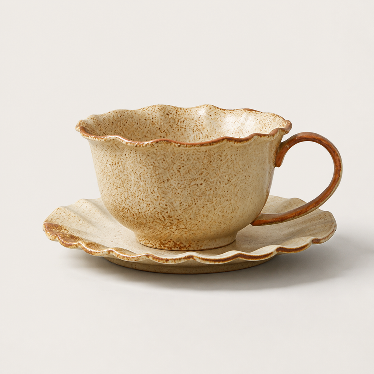 Nocturne Wabi-Sabi Espresso Cup & Saucer Set