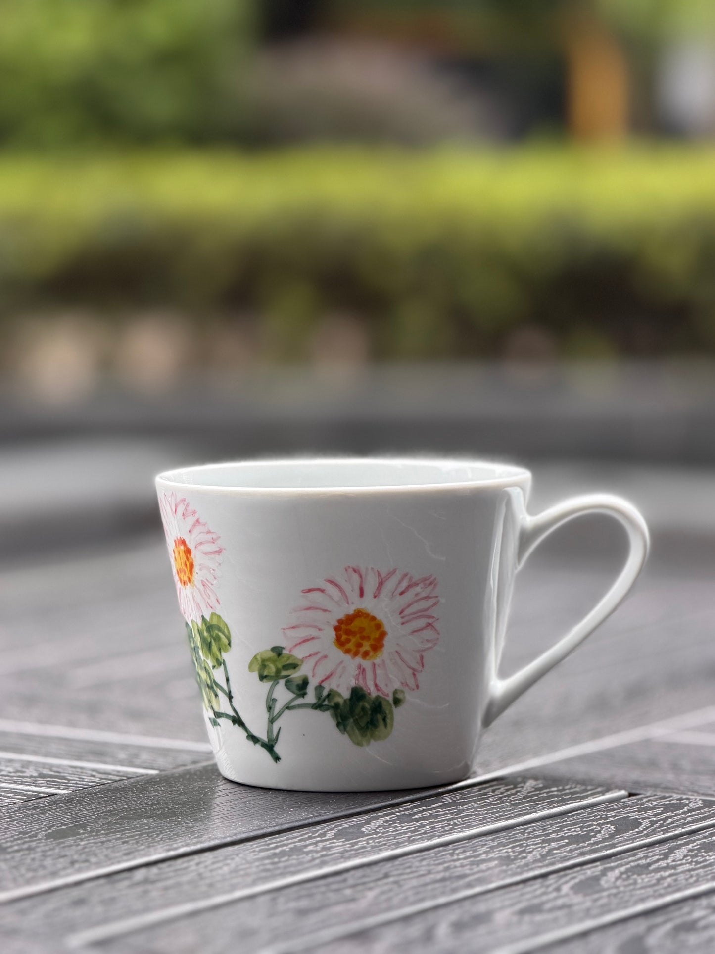 Blushing Daisy Hand-Painted Mug
