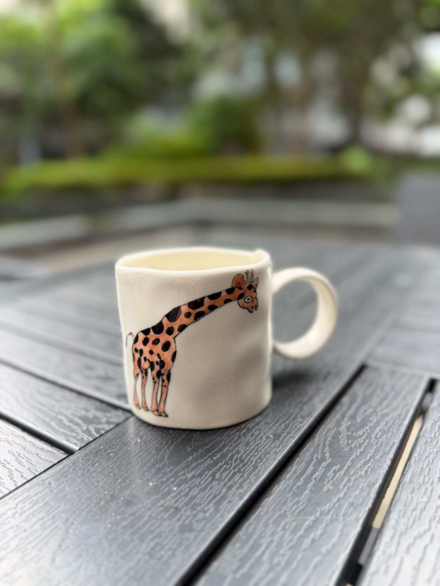 Gentle Giraffe Hand-Painted Mug