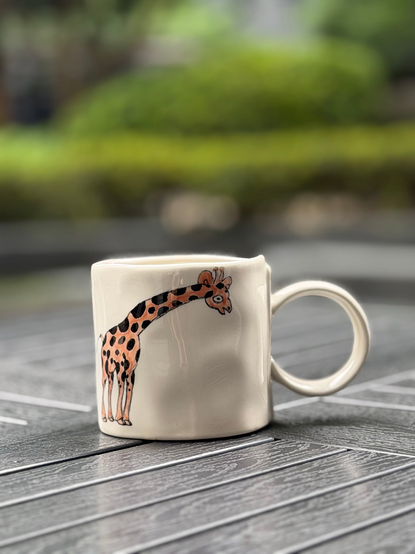 Gentle Giraffe Hand-Painted Mug