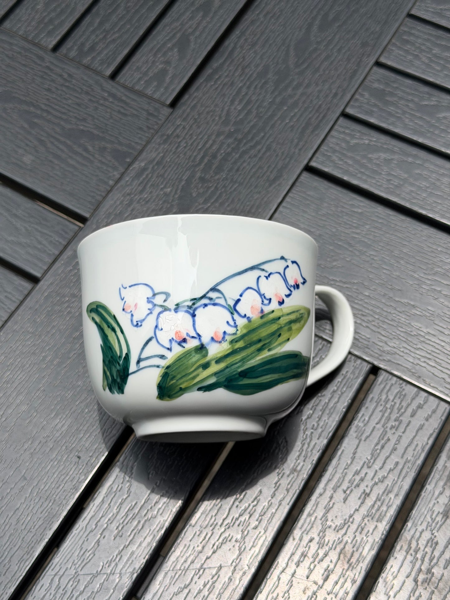 Lily of the Valley Hand-Painted Mug