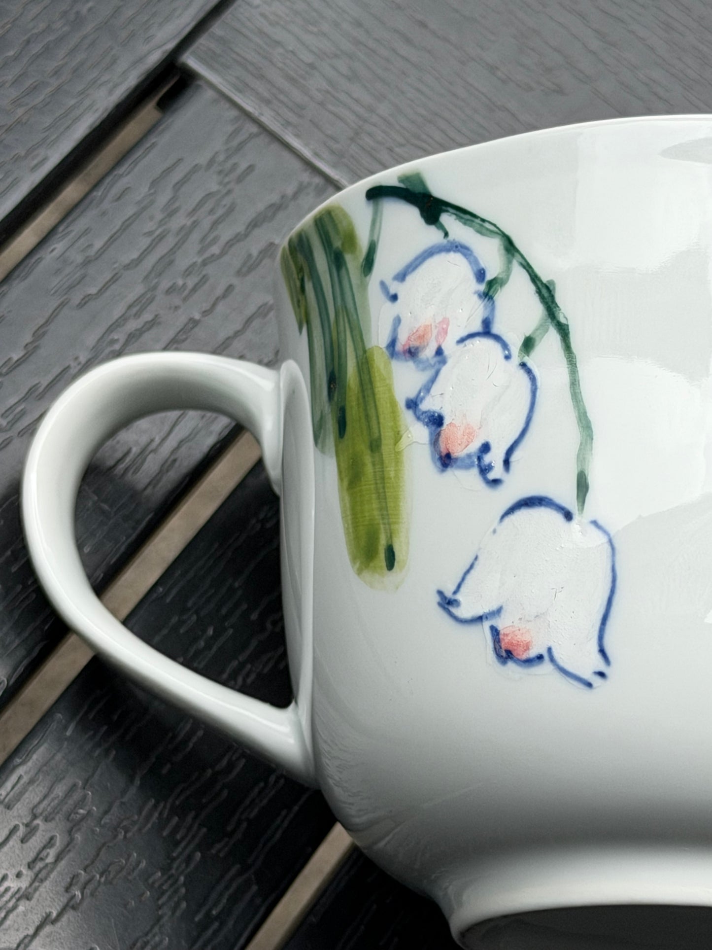 Lily of the Valley Hand-Painted Mug