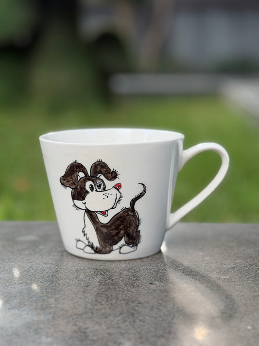 Orchard Pup Hand-Painted Ceramic Mug