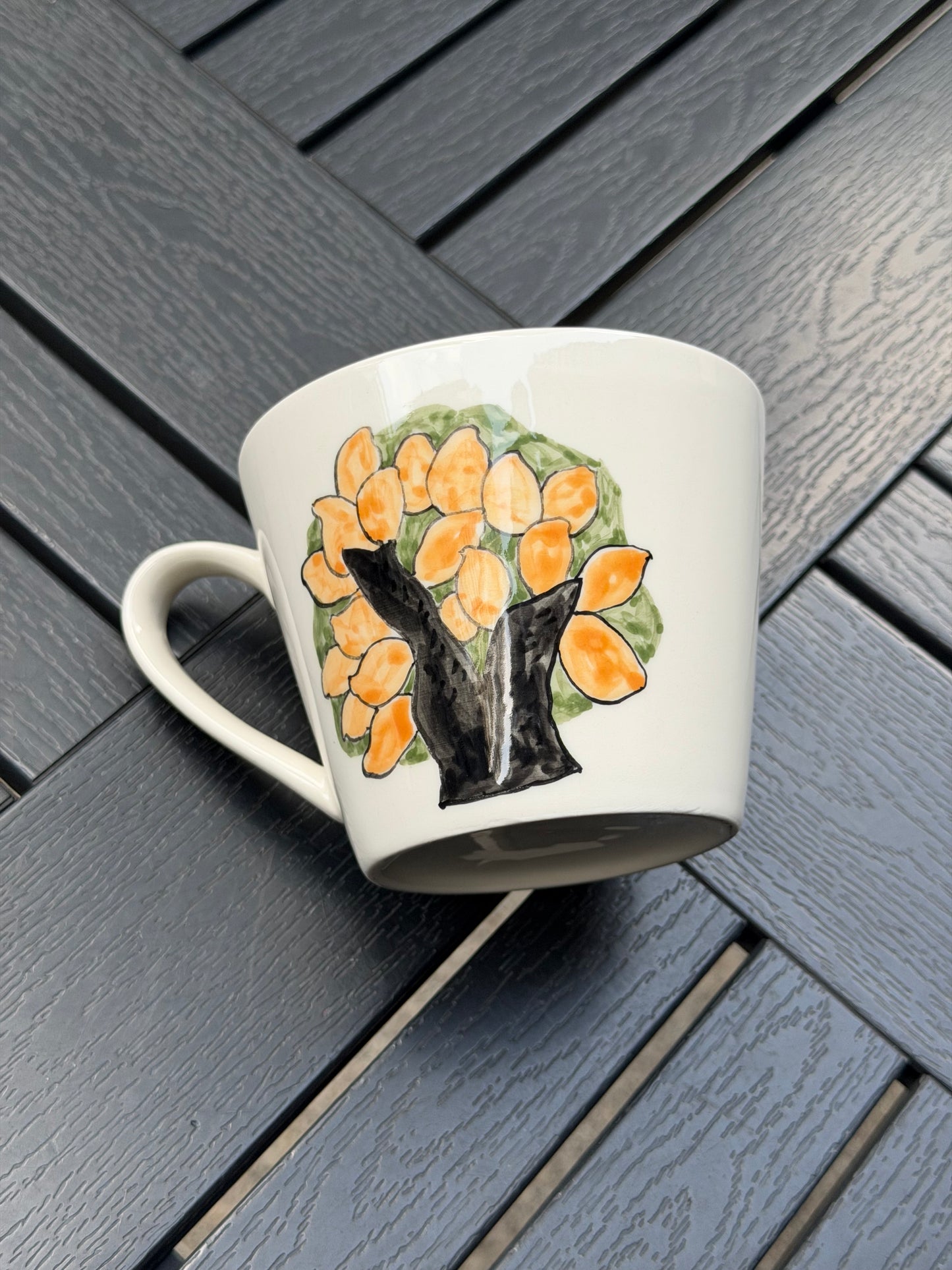Orchard Pup Hand-Painted Ceramic Mug