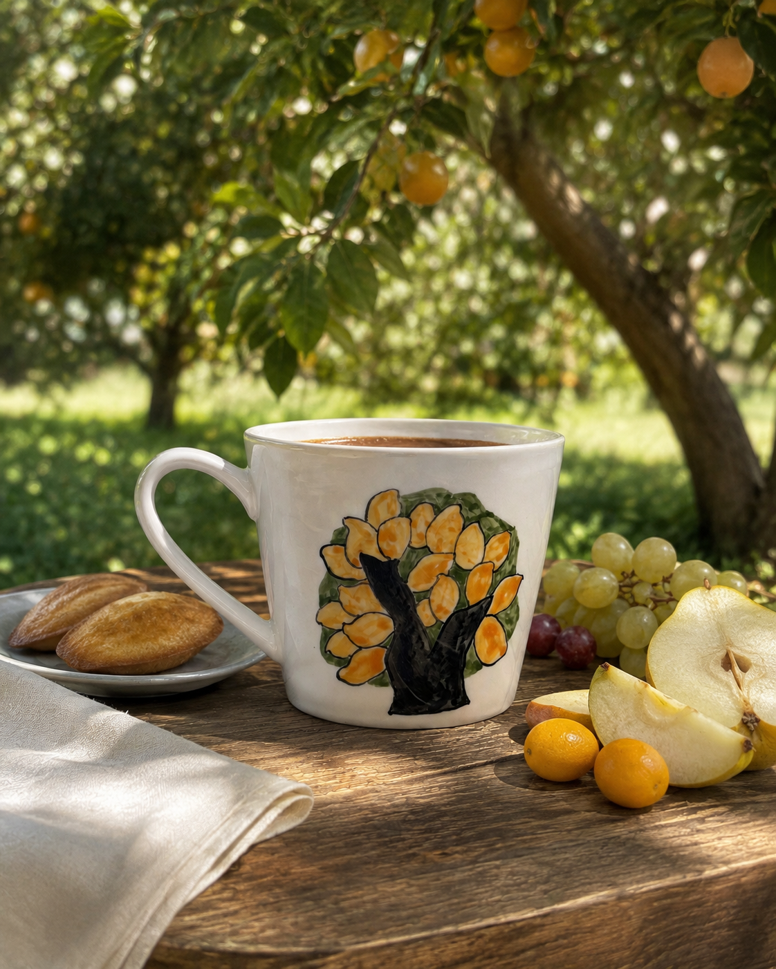 Orchard Pup Hand-Painted Ceramic Mug