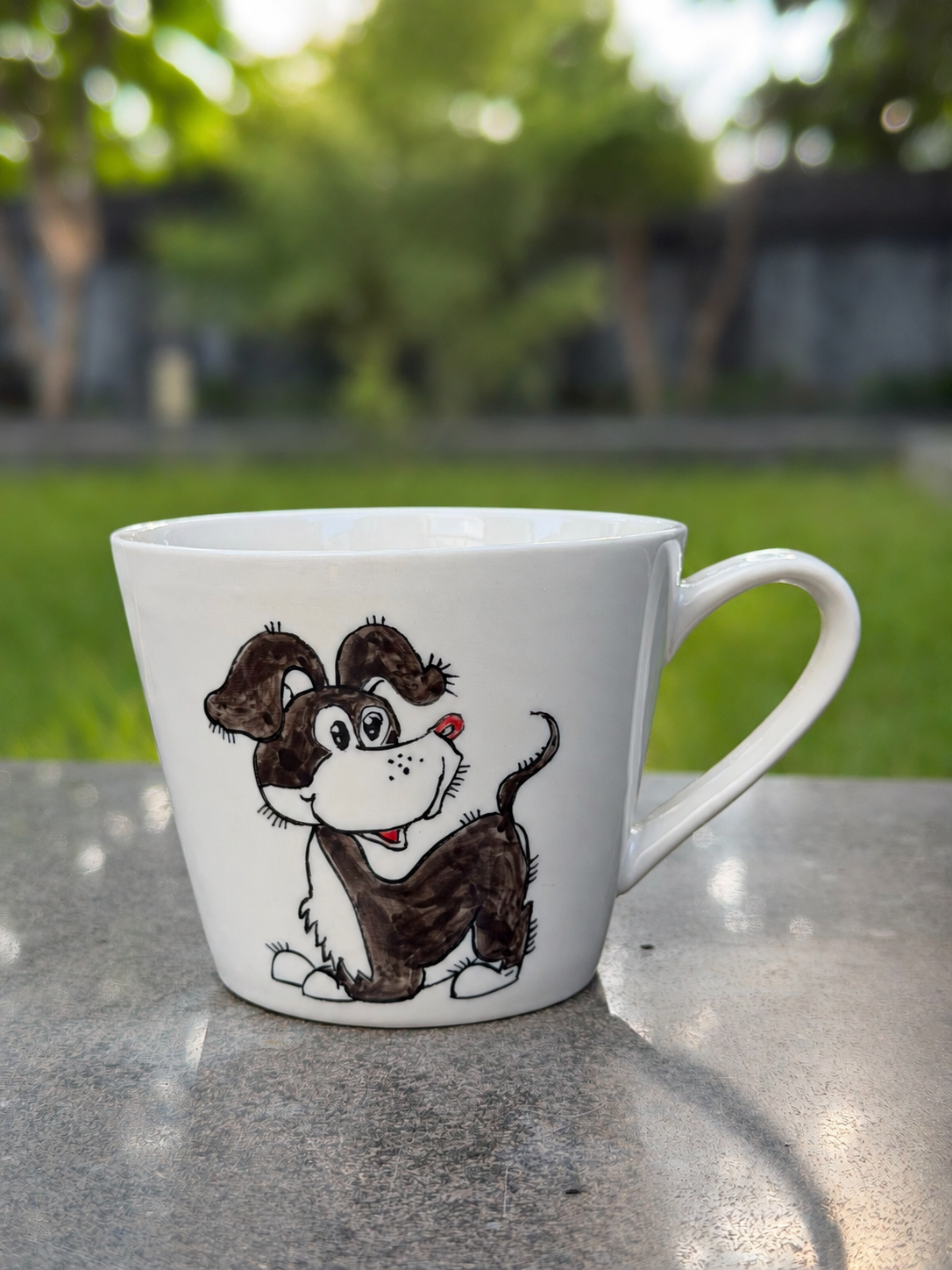 Orchard Pup Hand-Painted Ceramic Mug