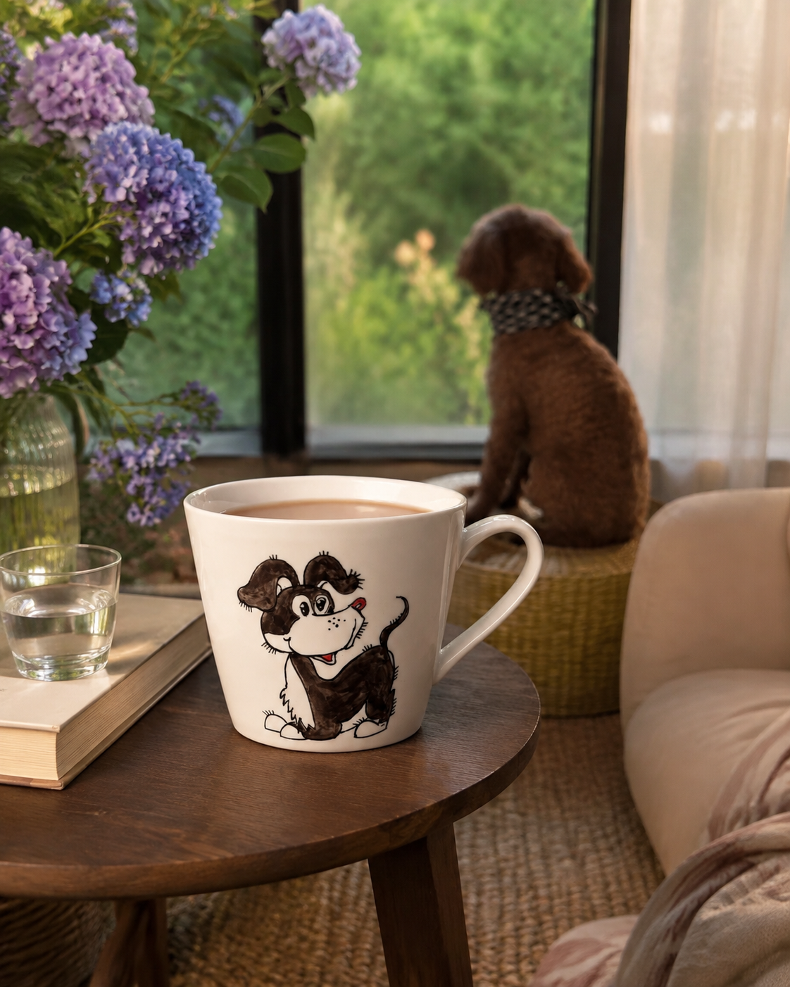 Orchard Pup Hand-Painted Ceramic Mug