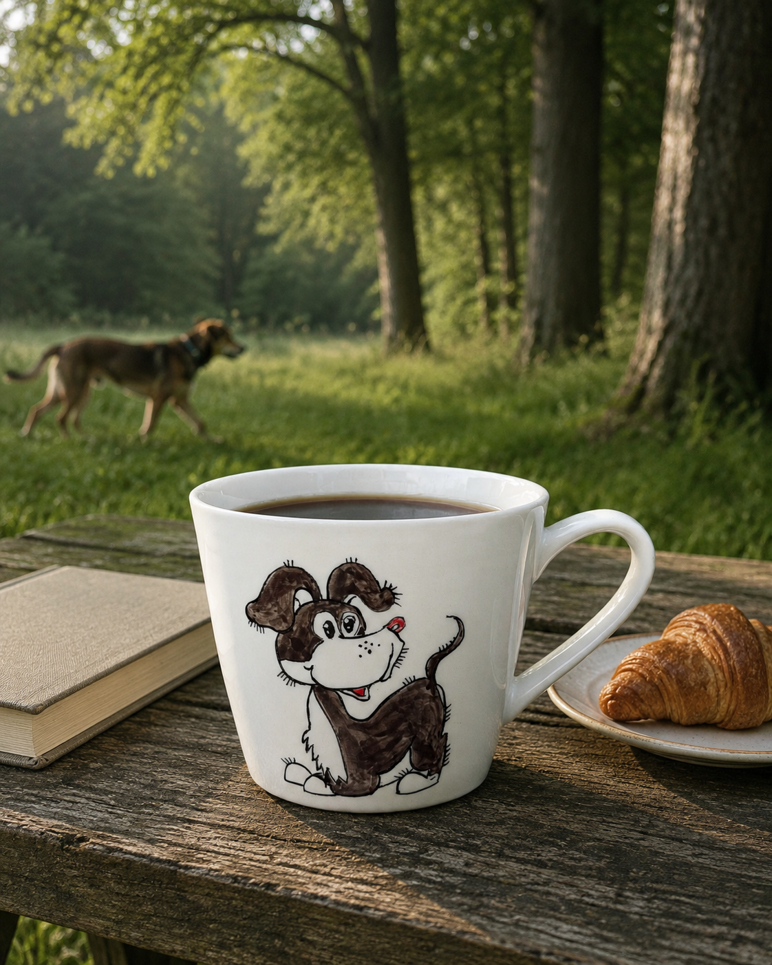 Orchard Pup Hand-Painted Ceramic Mug