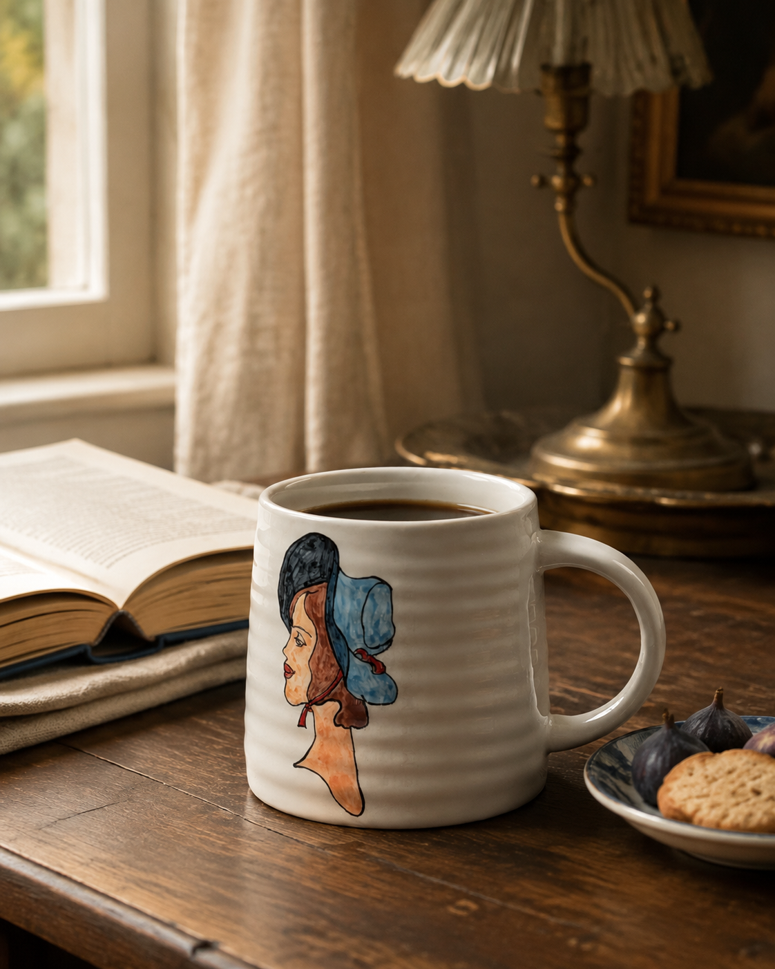 Rose Reverie Hand-Painted Ceramic Mug