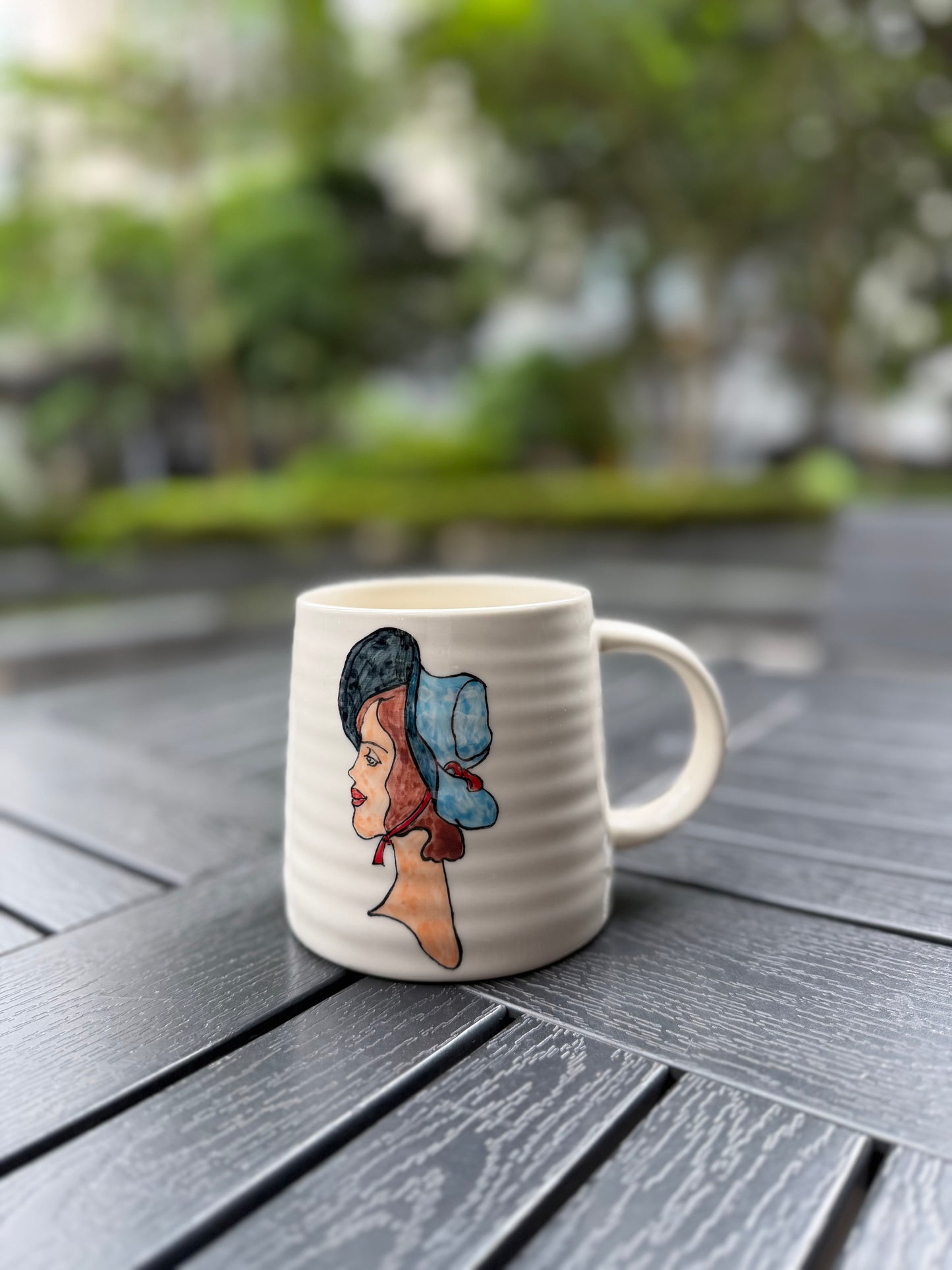 Rose Reverie Hand-Painted Ceramic Mug