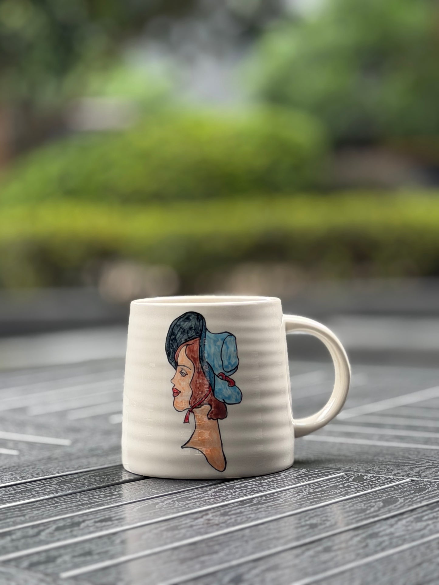 Rose Reverie Hand-Painted Ceramic Mug