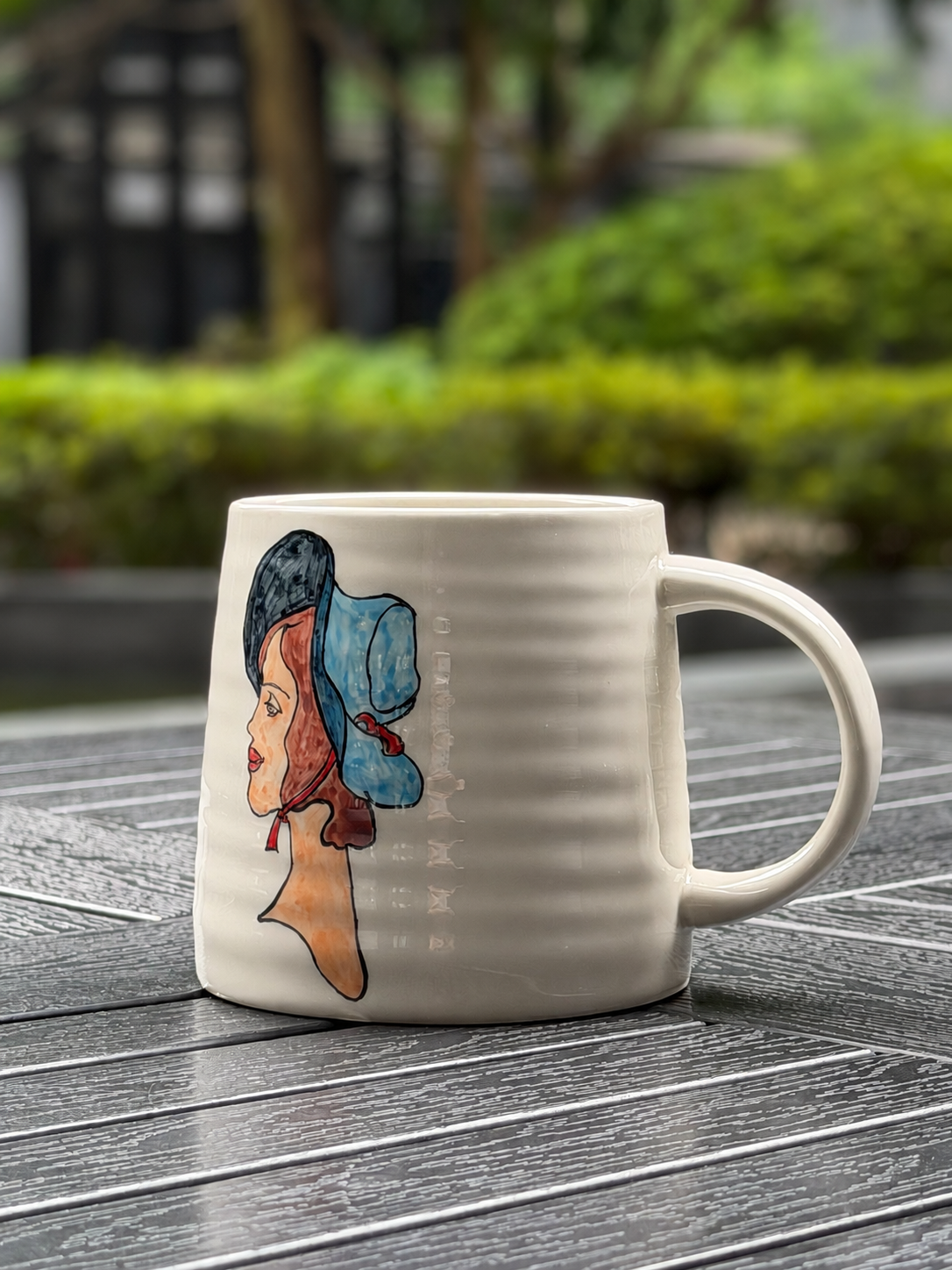 Rose Reverie Hand-Painted Ceramic Mug