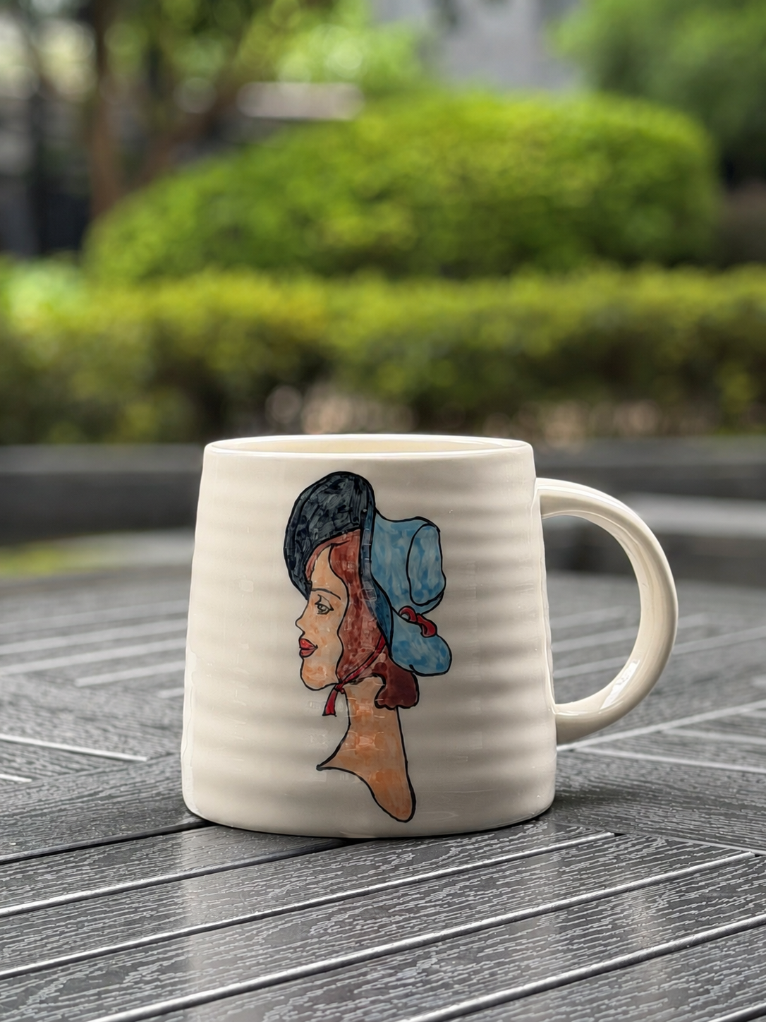 Rose Reverie Hand-Painted Ceramic Mug