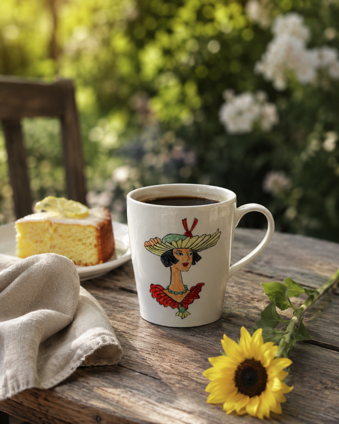 Sunlit Muse Hand-Painted Ceramic Mug