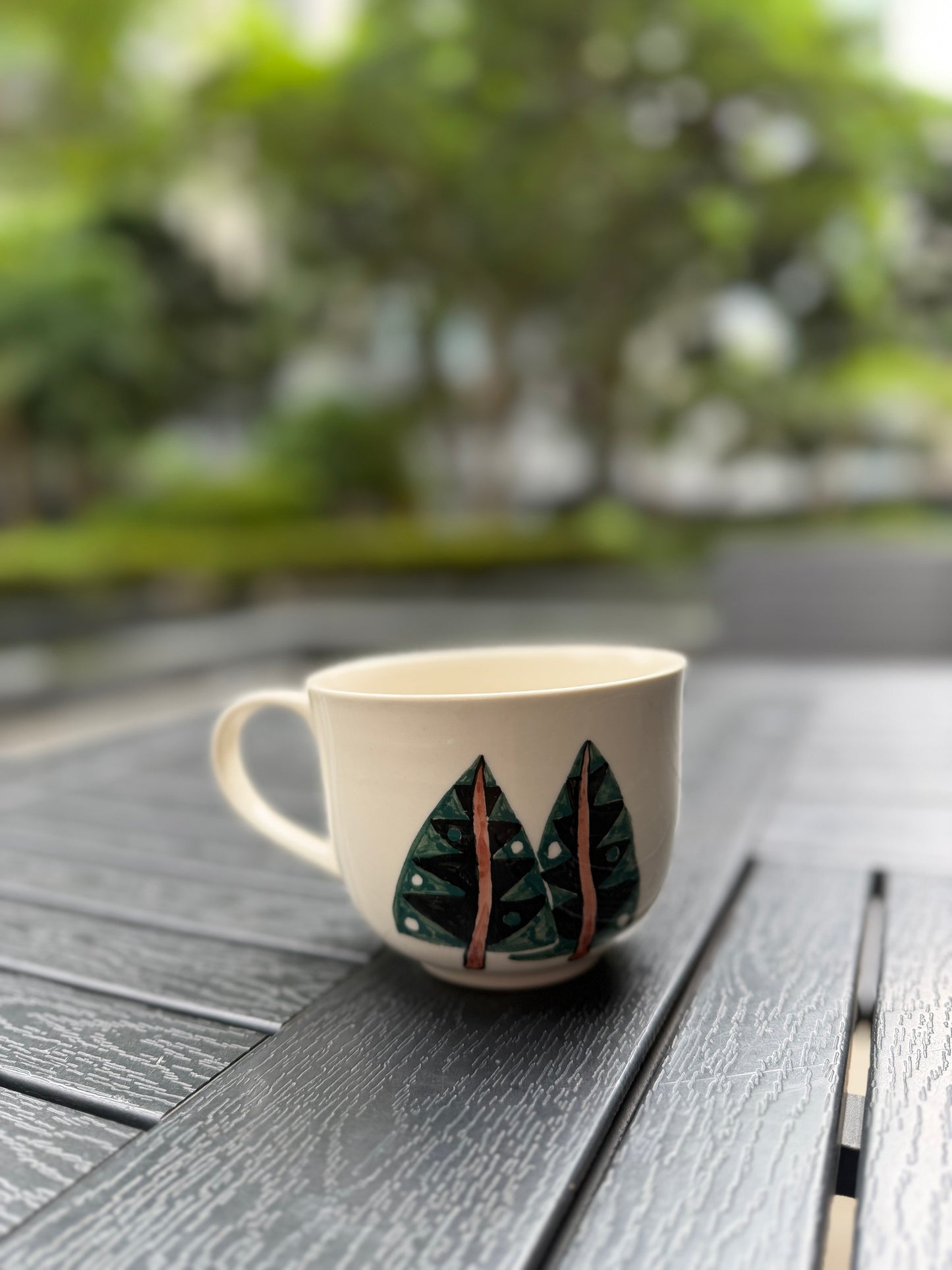 Woodland Deer Hand-Painted Mug