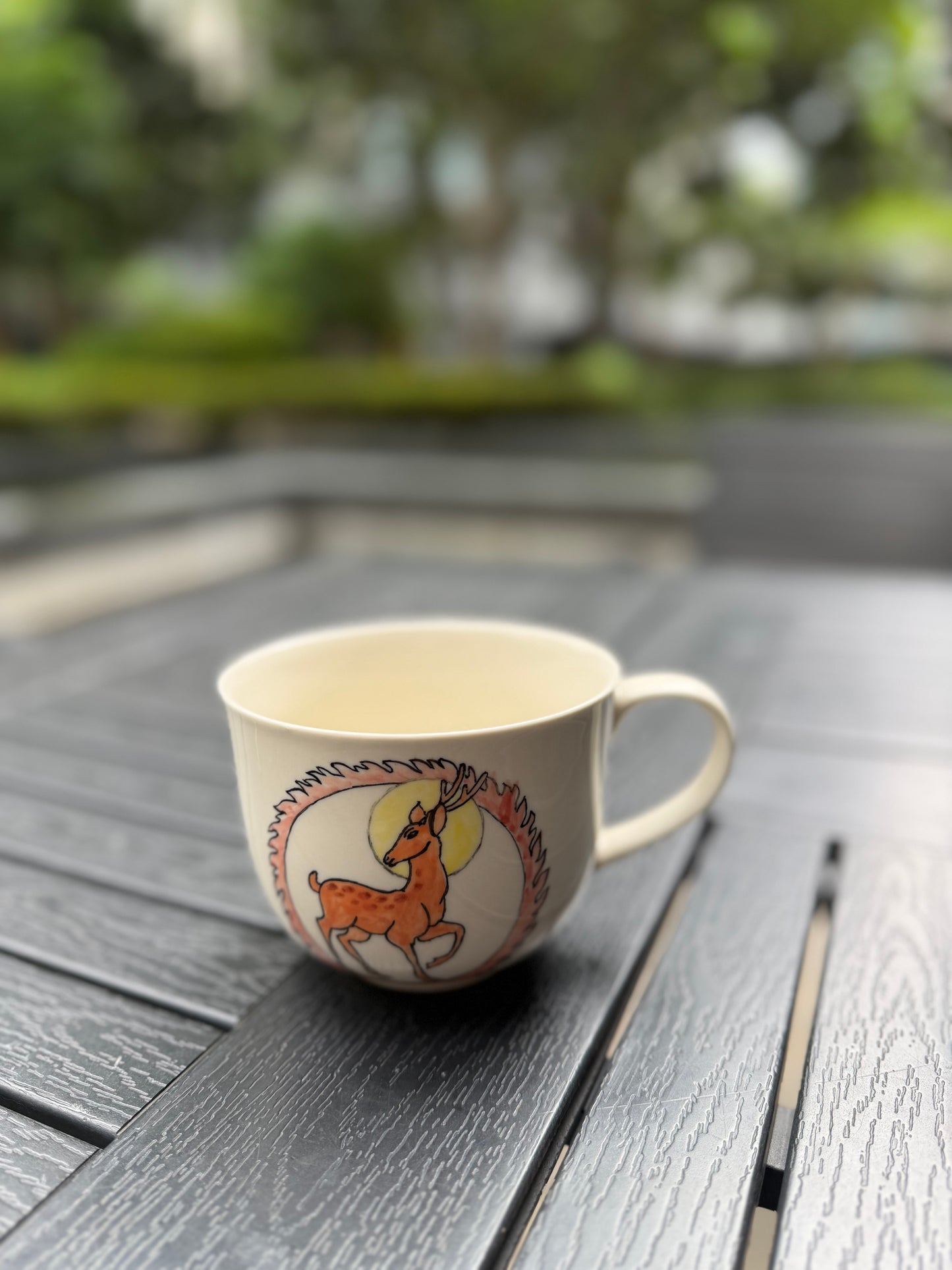 Woodland Deer Hand-Painted Mug