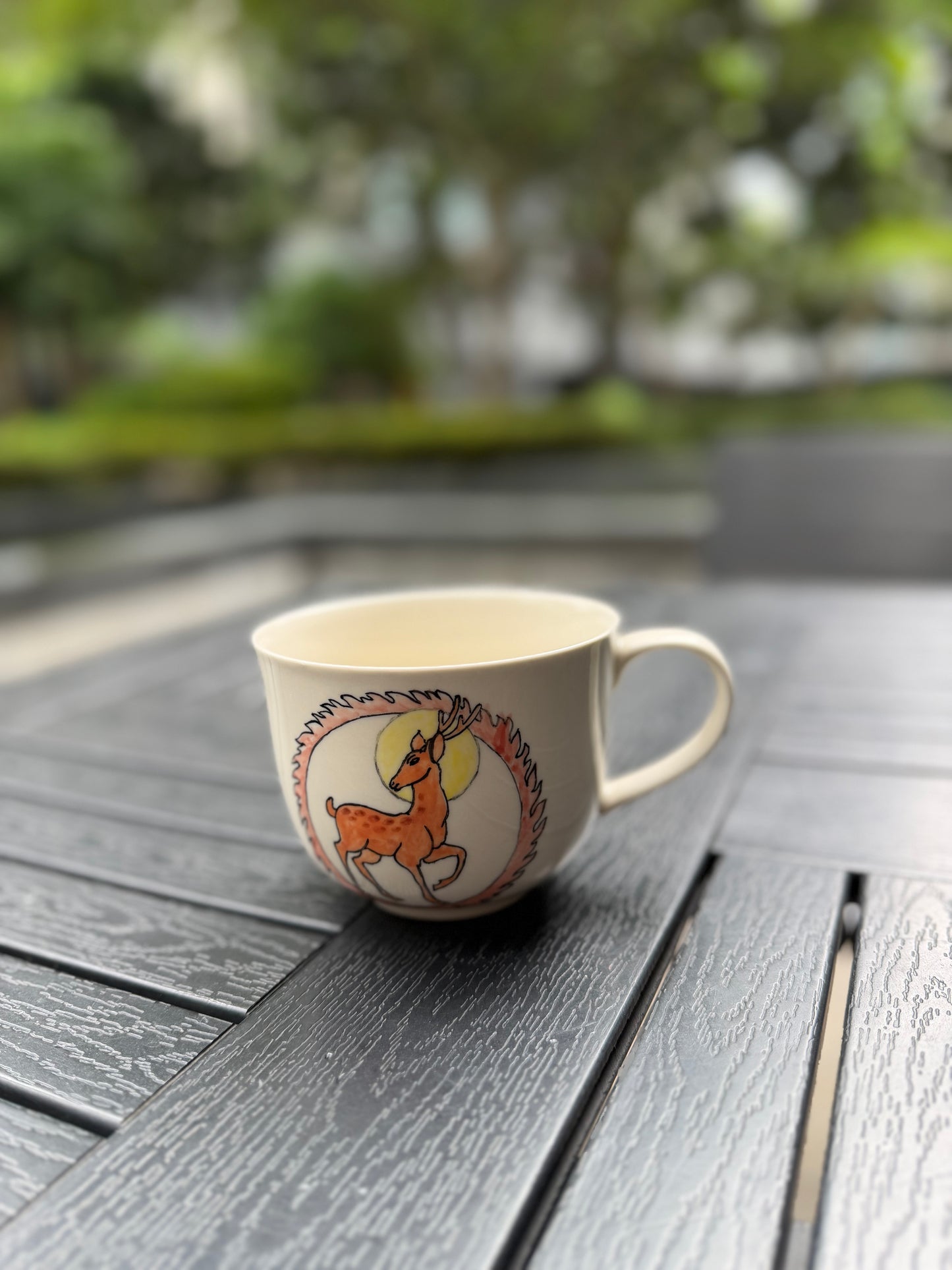 Woodland Deer Hand-Painted Mug