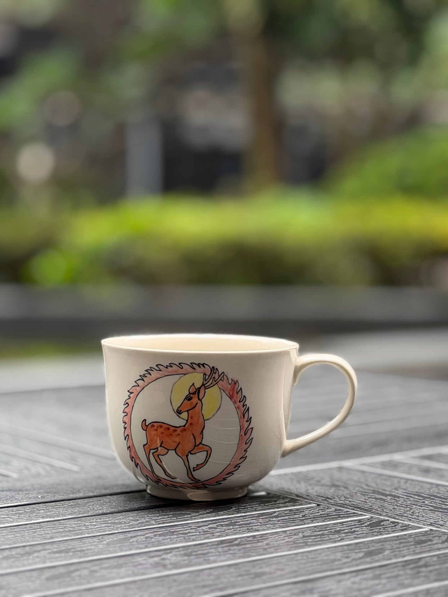 Woodland Deer Hand-Painted Mug