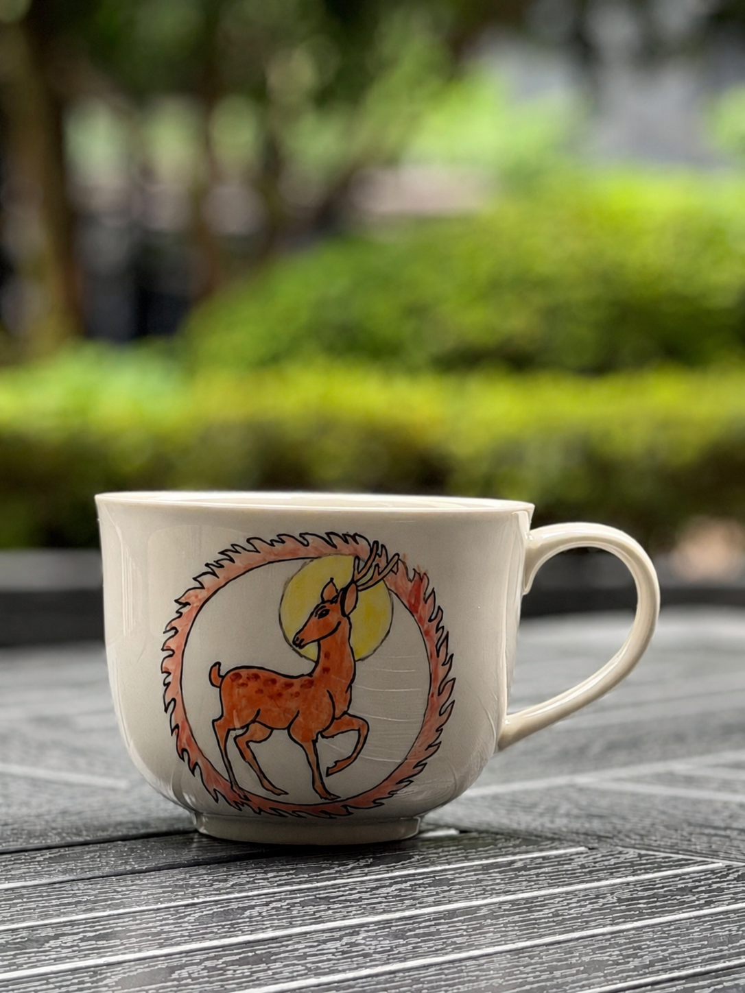 Woodland Deer Hand-Painted Mug